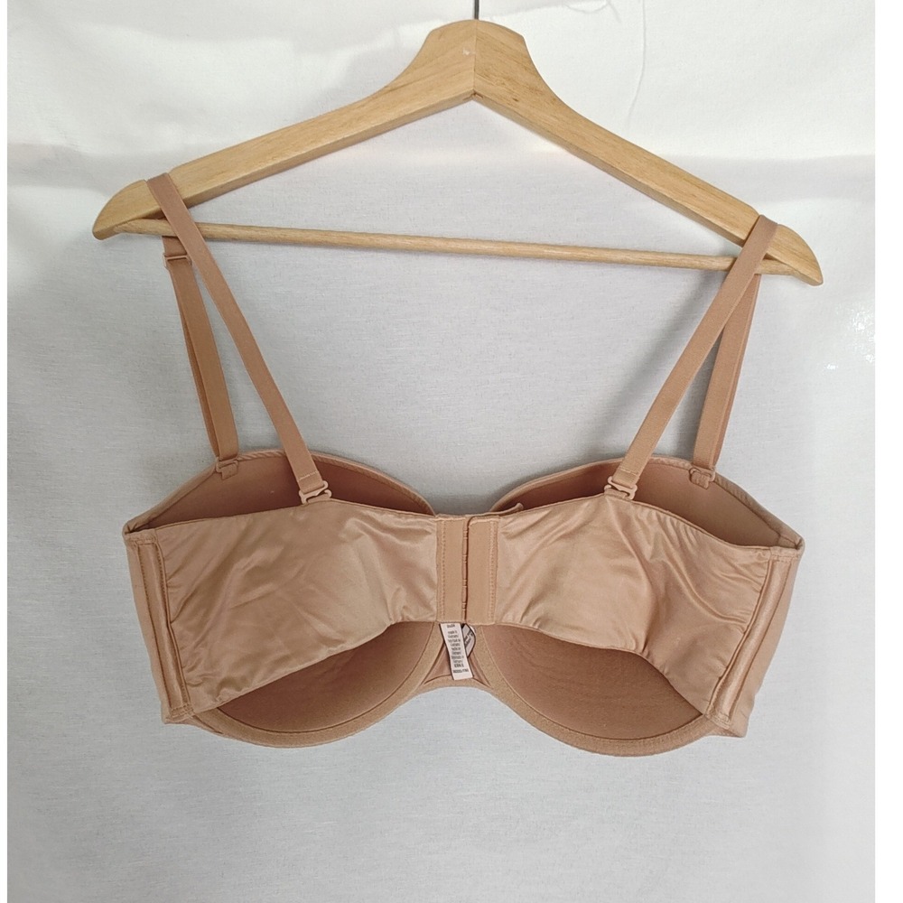 Victoria's Secret Strapless Bra 36DDD Body By Victoria Lined Multiway Nude Tan - Picture 2 of 6